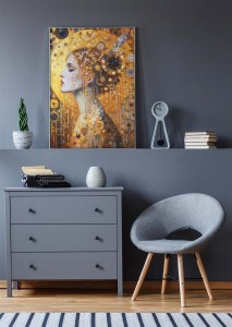 Plakat, Kobieta w stylu Gustava Klimta