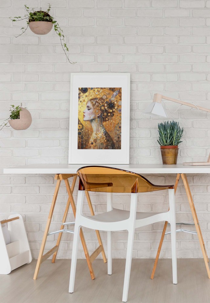 Plakat, Kobieta w stylu Gustava Klimta