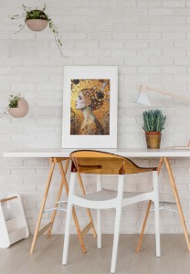 Plakat, Kobieta w stylu Gustava Klimta