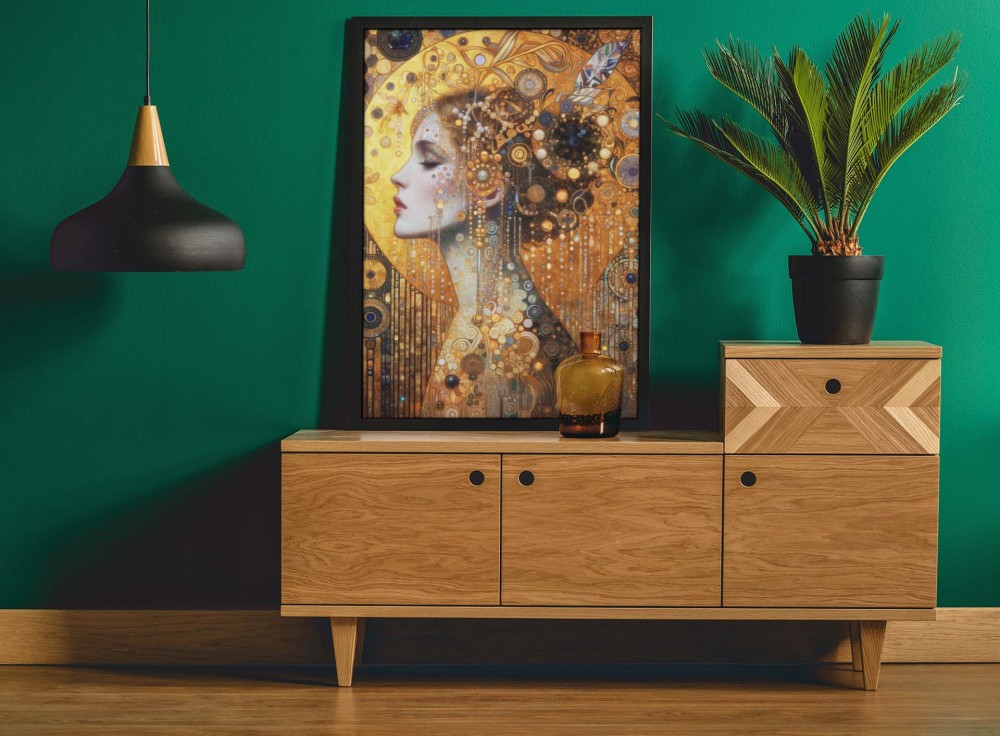 Plakat, Kobieta w stylu Gustava Klimta