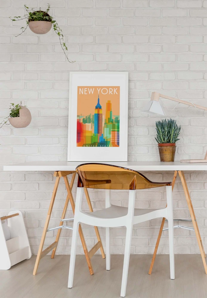 Plakat, USA - Nowy Jork kolorowy