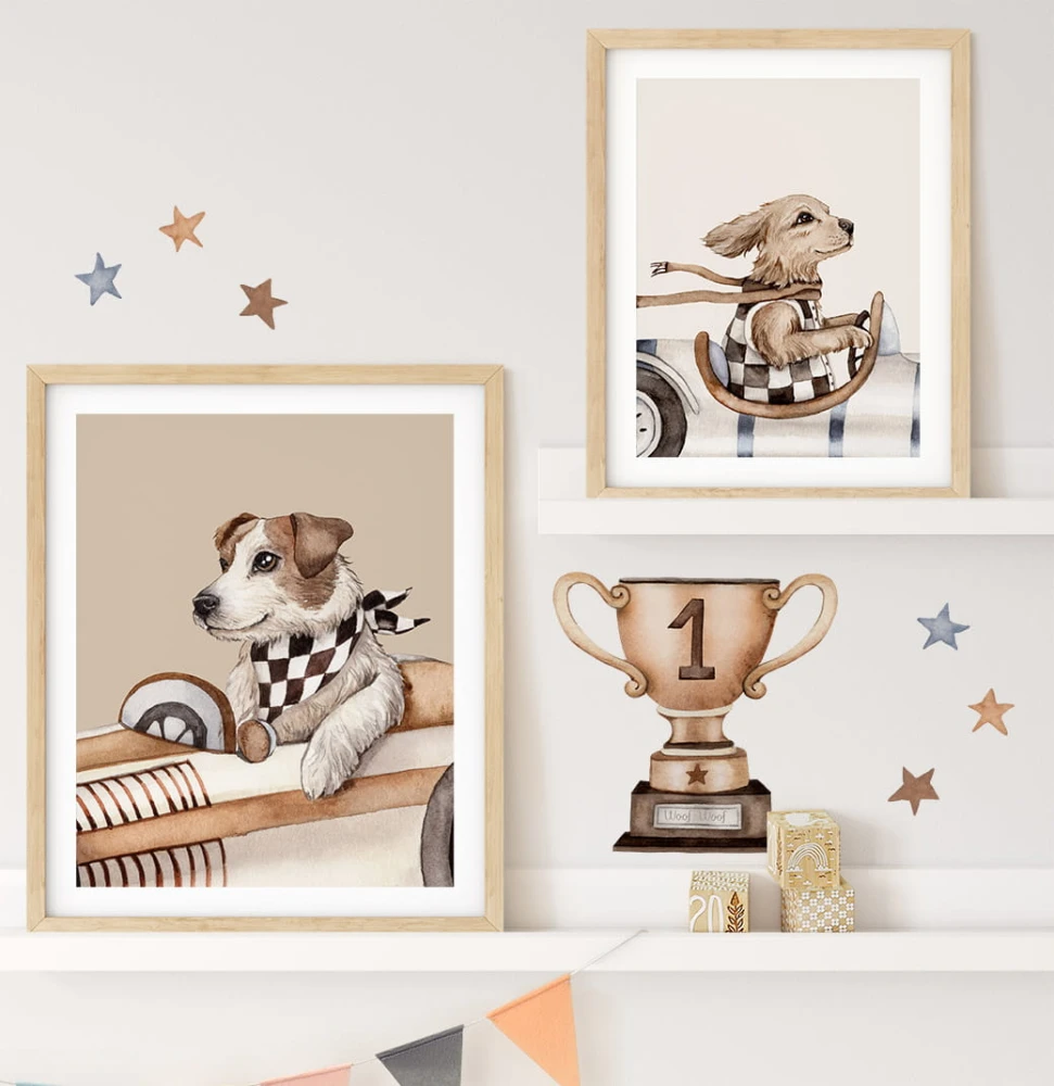 Plakat, Pies na wyścigu Jack Russell Terrier 4rooms