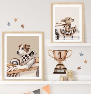Plakat, Pies na wyścigu Jack Russell Terrier 4rooms