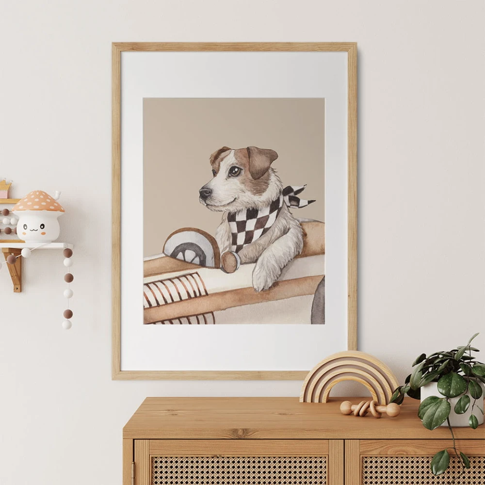Plakat, Pies na wyścigu Jack Russell Terrier 4rooms