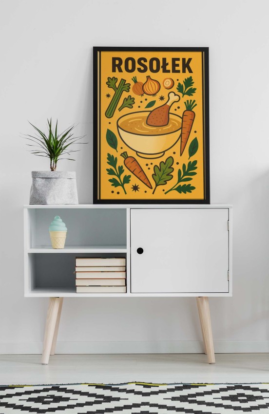 Plakat do kuchni kulinarny- Polskie Dania - Rosołek