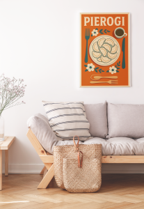 Plakat do kuchni kulinarny- Polskie Dania - Pierogi 4rooms