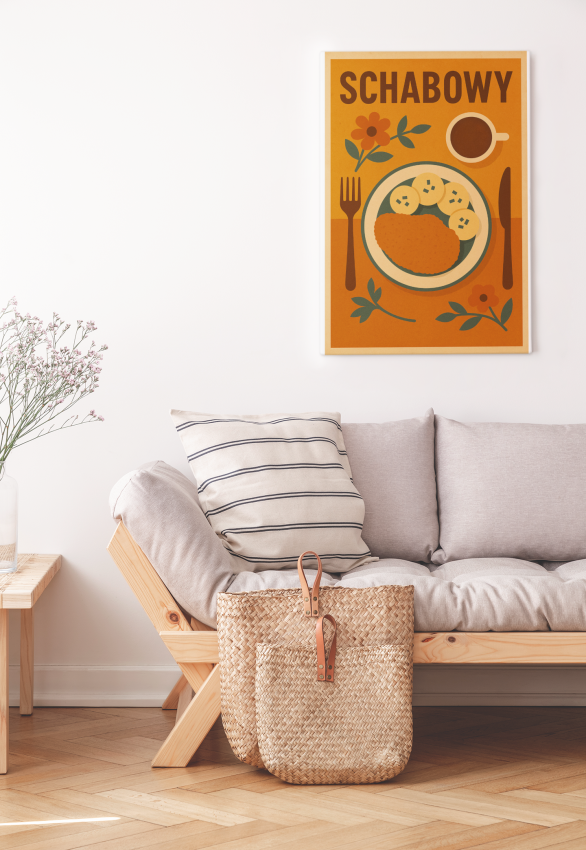 Plakat do kuchni kulinarny- Polskie Dania - Schabowy 4rooms