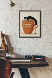 Plakat, Monday Coffee - kawa
