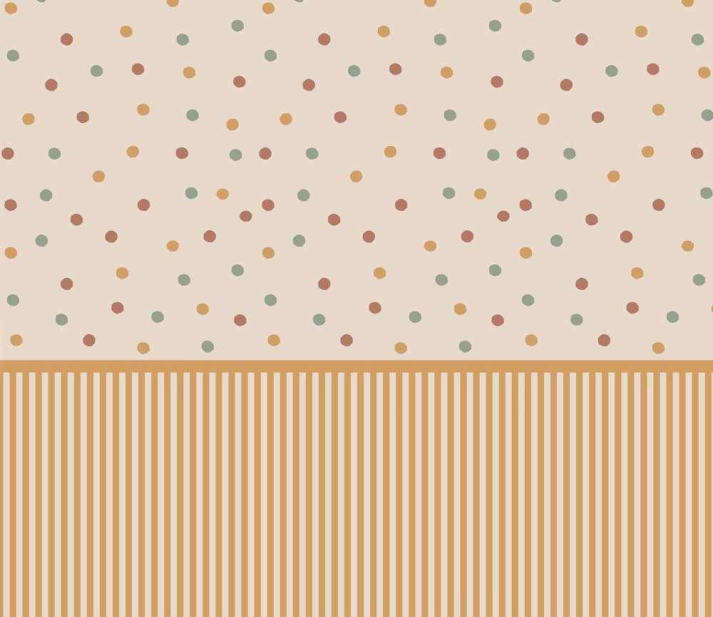 Tapeta w żółte paski i kropki – Bouncy Dots – mural 2.jpg