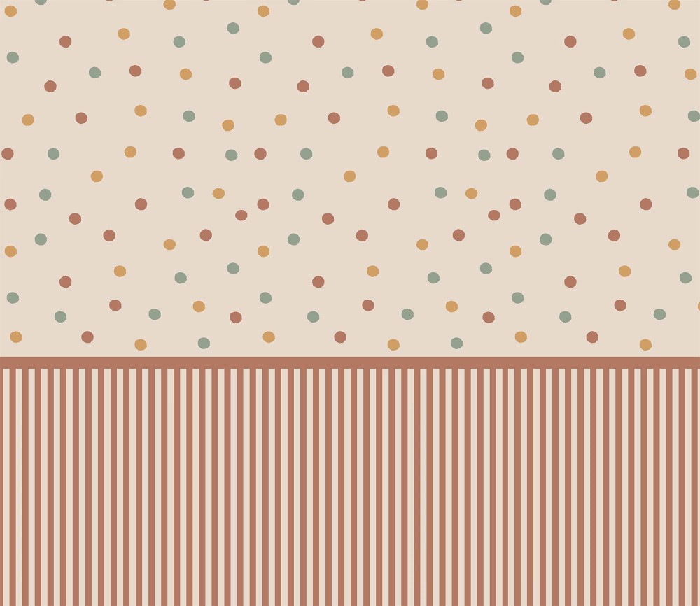 Tapeta w paski i kropki – Bouncy Dots – mural 4.jpg