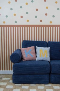 Tapeta w paski i kropki – Bouncy Dots – mural.jpg
