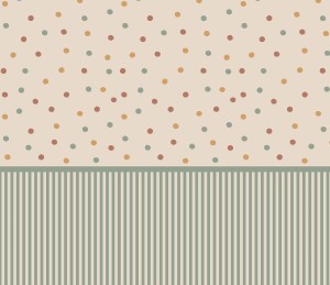 Tapeta w paski eukaliptus i kropki – Bouncy Dots – mural 2.jpg