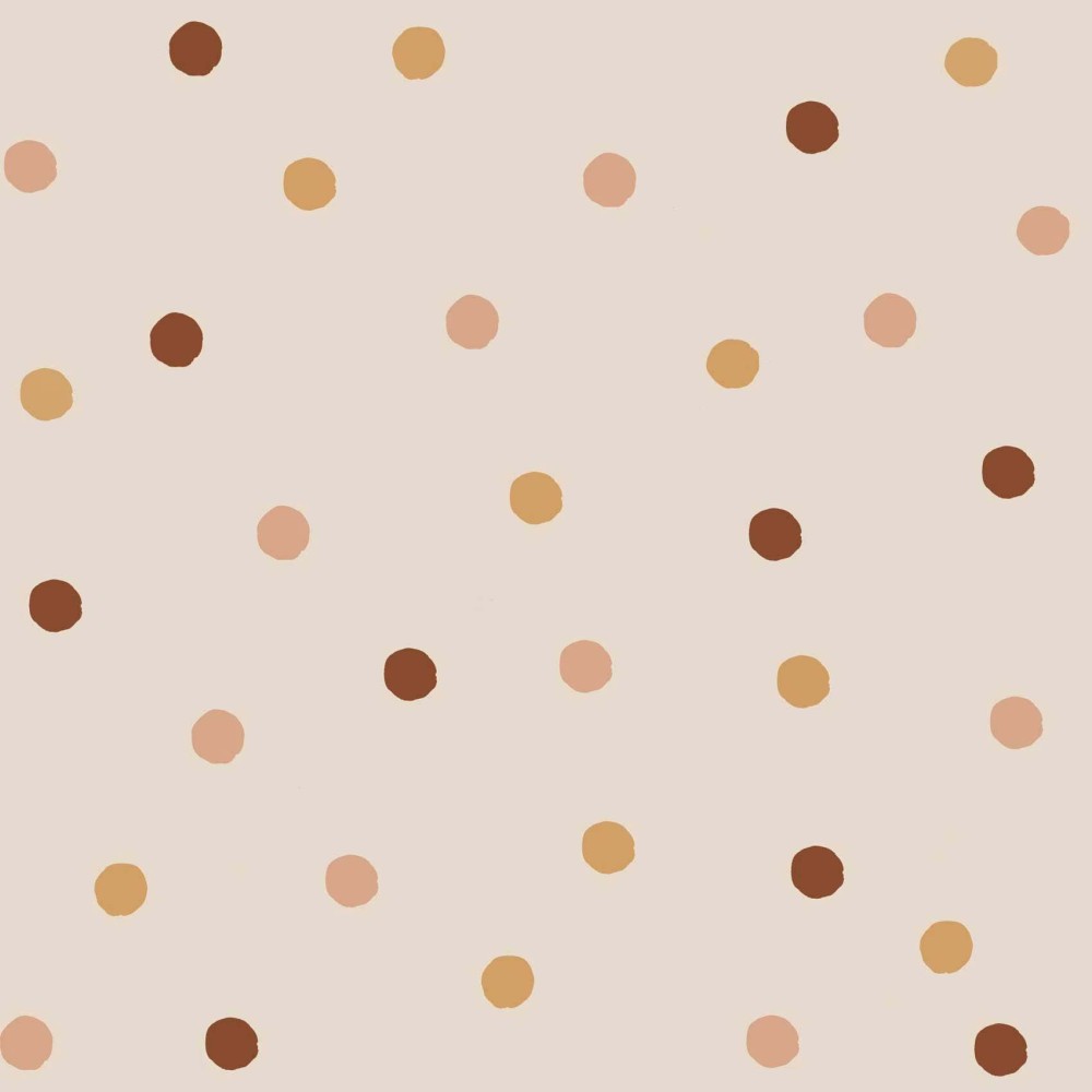 Tapeta w brązowe kropki – Bouncy Dots 3.jpg
