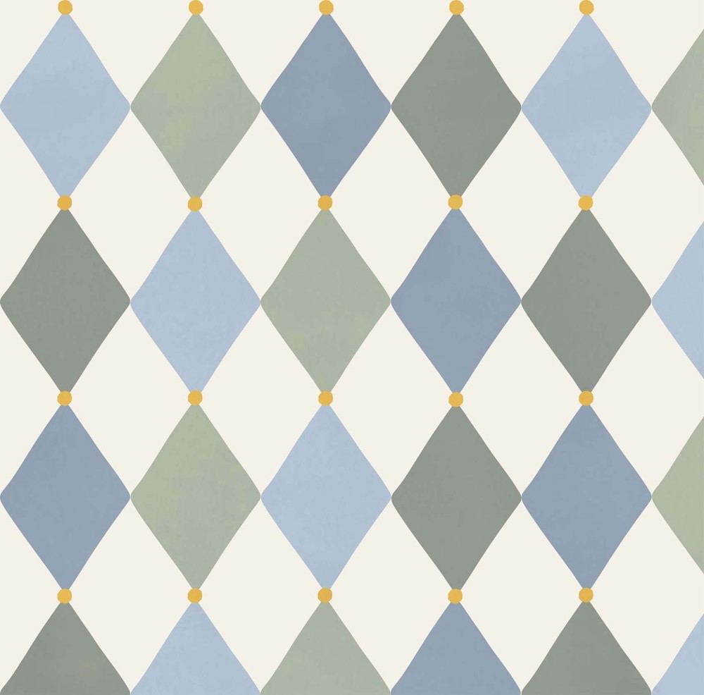 Tapeta w niebieskie romby do pokoju dziecka 2.jpg