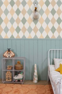 Tapeta w kolorowe romby do pokoju dziecka 2.jpg