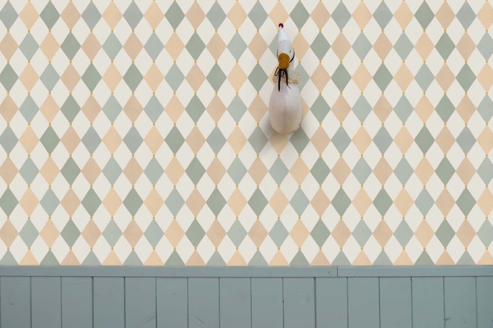 Tapeta w kolorowe romby do pokoju dziecka 1.jpg