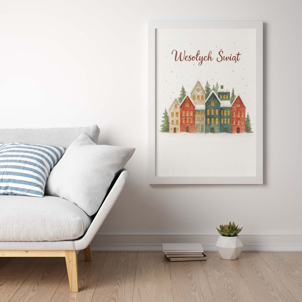 Plakat, Wesołych Świąt 4rooms