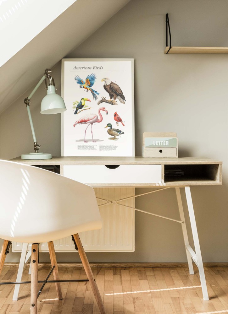 Plakat, Amerykańskie ptaki - gatunki 4rooms.com.pl