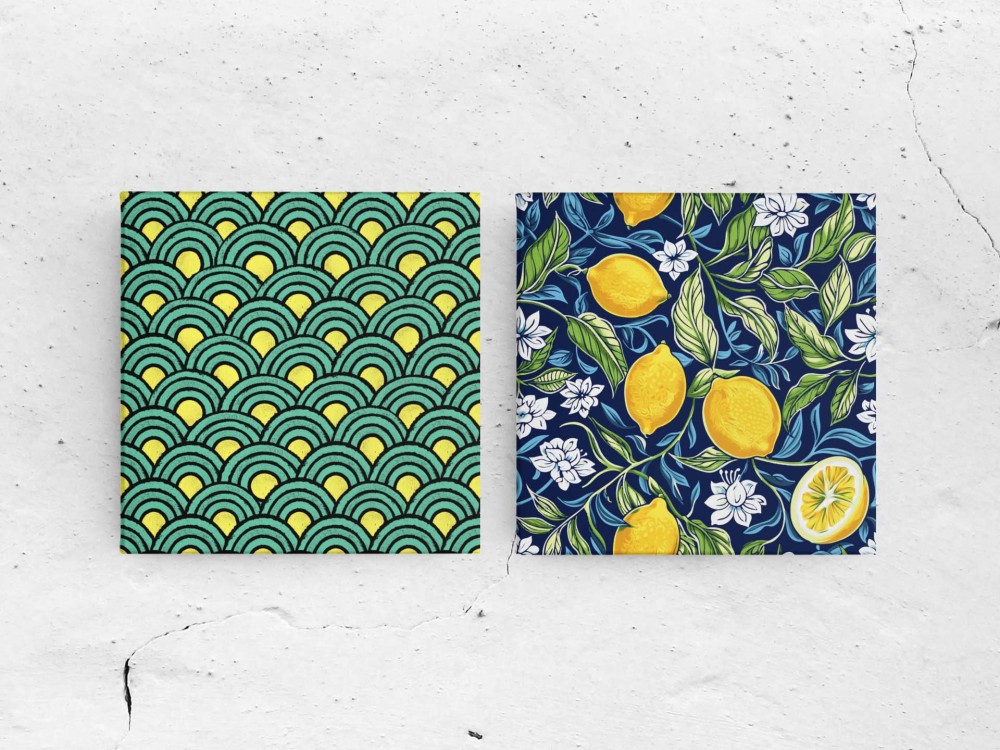 Obrazek kwadratowy - kolorowa grafika zielona 4rooms