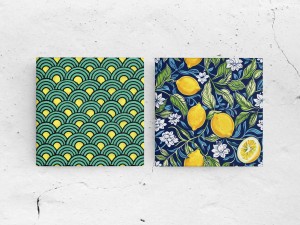 Obrazek kwadratowy - kolorowa grafika zielona 4rooms