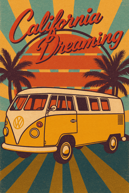 Plakat, Kamper California 4rooms