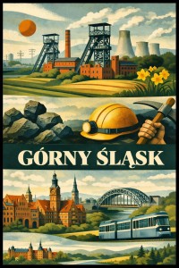 Plakat, Polskie Regiony retro - Górny Śląsk 4rooms