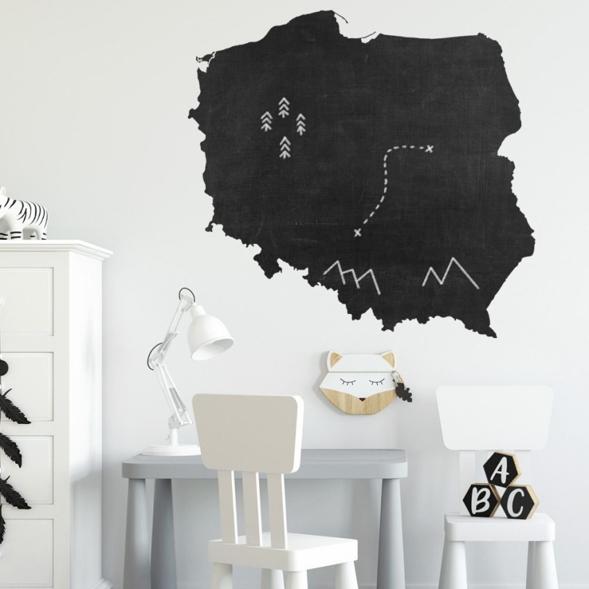 Naklejka na ścianę, Tablicowa - Mapa Polski 4rooms