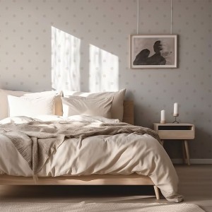 Tapeta, Groszki nieregularne beżowe 4rooms