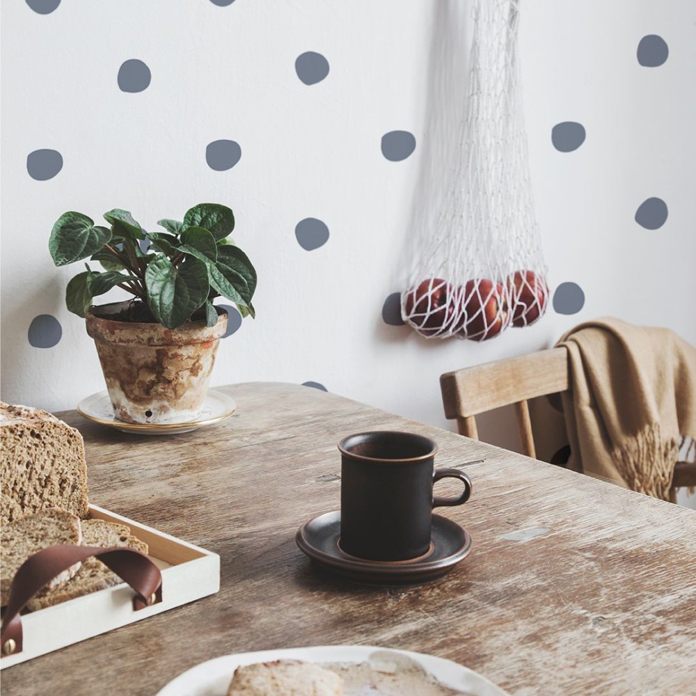 Tapeta, Groszki nieregularne szare 4rooms