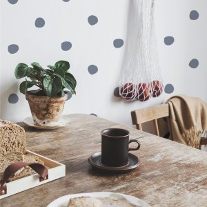 Tapeta, Groszki nieregularne szare 4rooms
