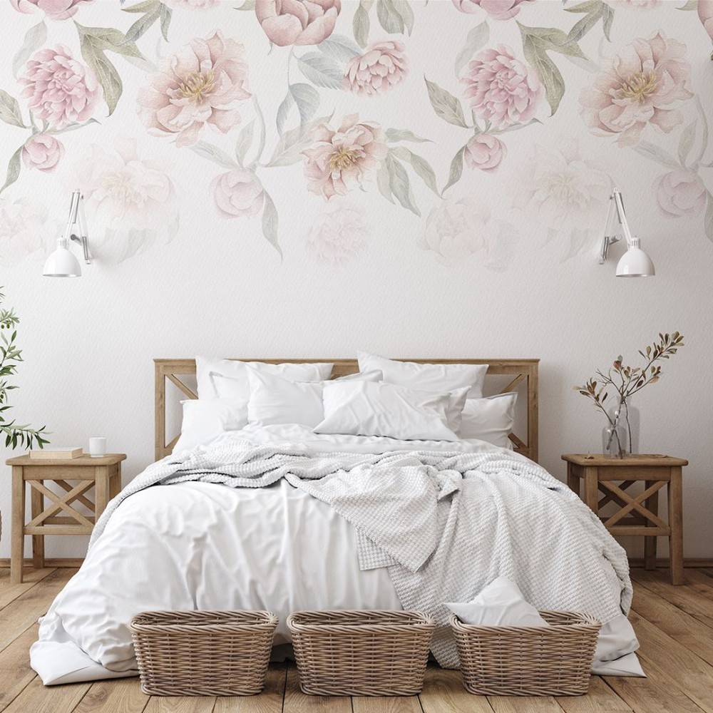 Tapeta, Kwiaty piwonie 4rooms