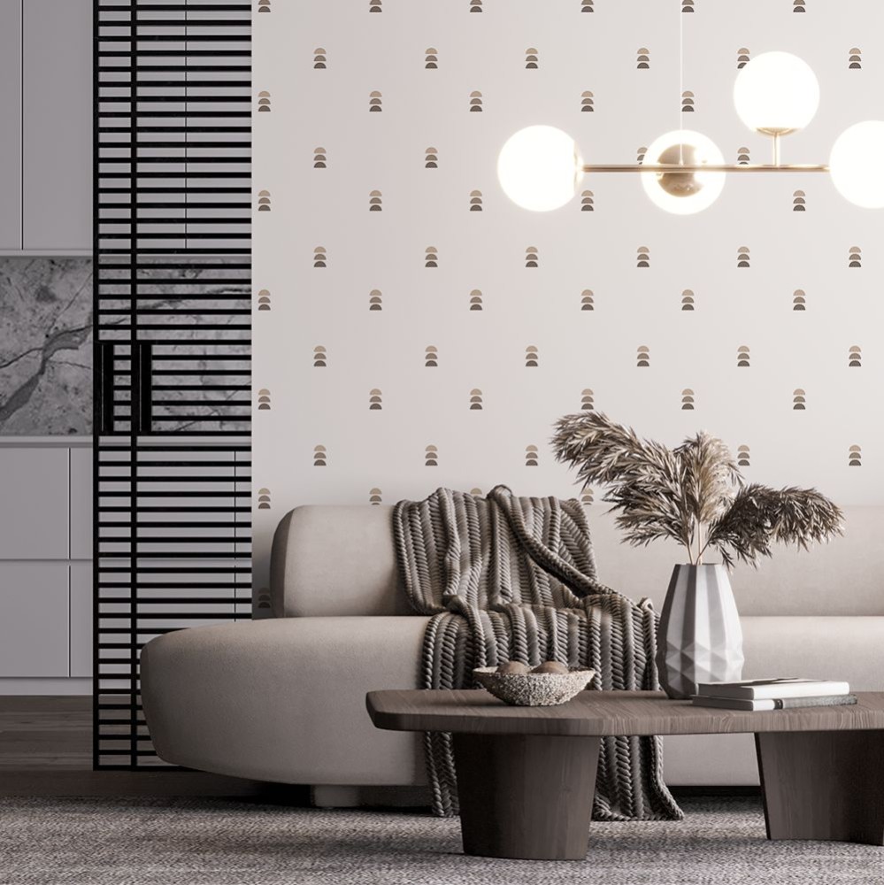 Tapeta, Półkola boho brązowe 4rooms