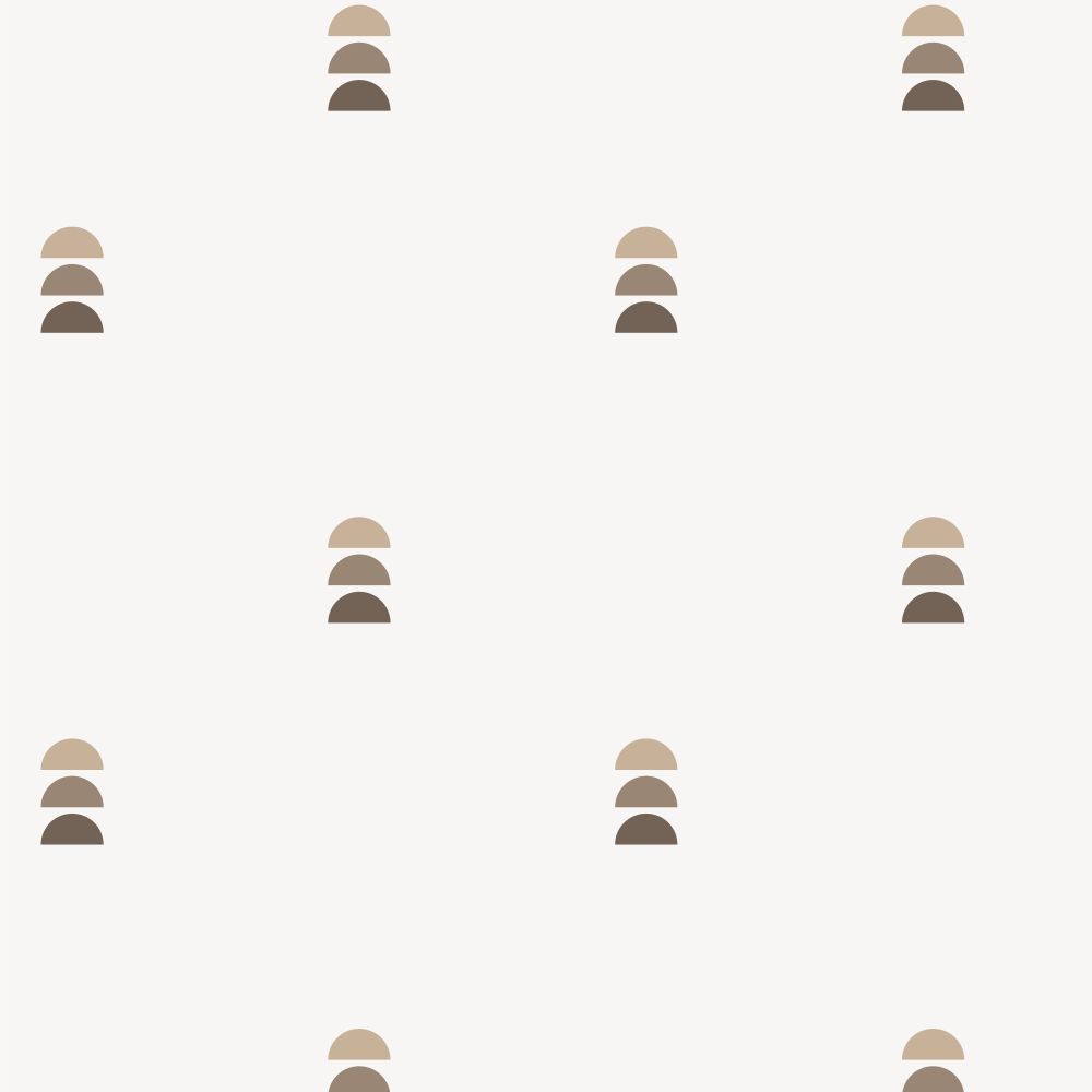 Tapeta, Półkola boho brązowe 4rooms