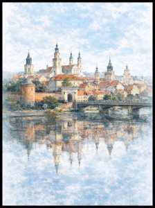 Plakat, Polskie miasto - Lublin akwarela