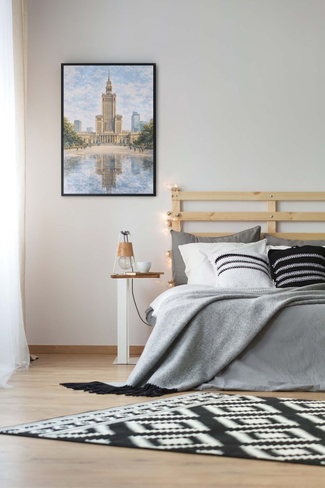 Plakat, Warszawa - Pałac Kultury i Nauki - akwarela no.2