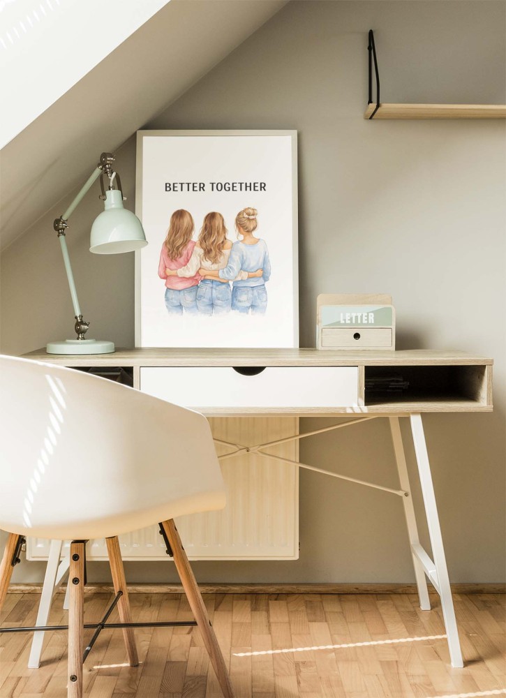 Plakat Motto, Better together wizualizacja 4rooms