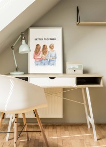 Plakat Motto, Better together wizualizacja 4rooms