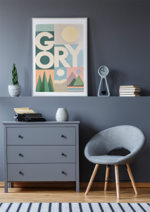 Plakat, Polskie Regiony retro - Góry pastelowe 4rooms