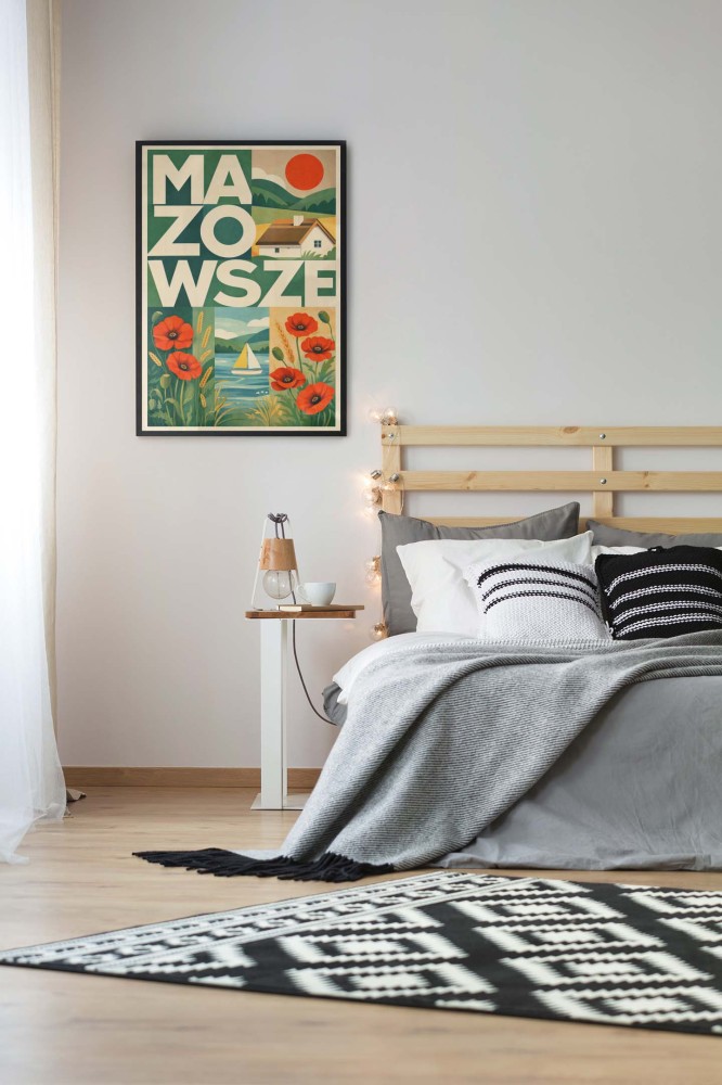 Plakat, Polskie Regiony - Retro Mazowsze 4rooms