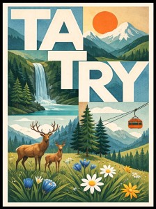 Plakat, Polskie regiony retro - góry Tatry 4rooms