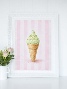 Plakat do kuchni kulinarny- Lód pistacjowy 4rooms