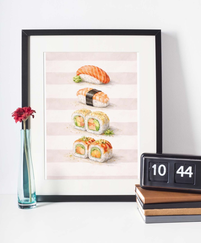 Plakat, Rodzaje Sushi 4 rodzaje 4rooms