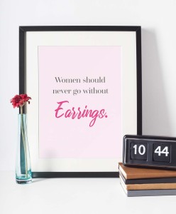 Plakat motto, Women and earrings 4rooms