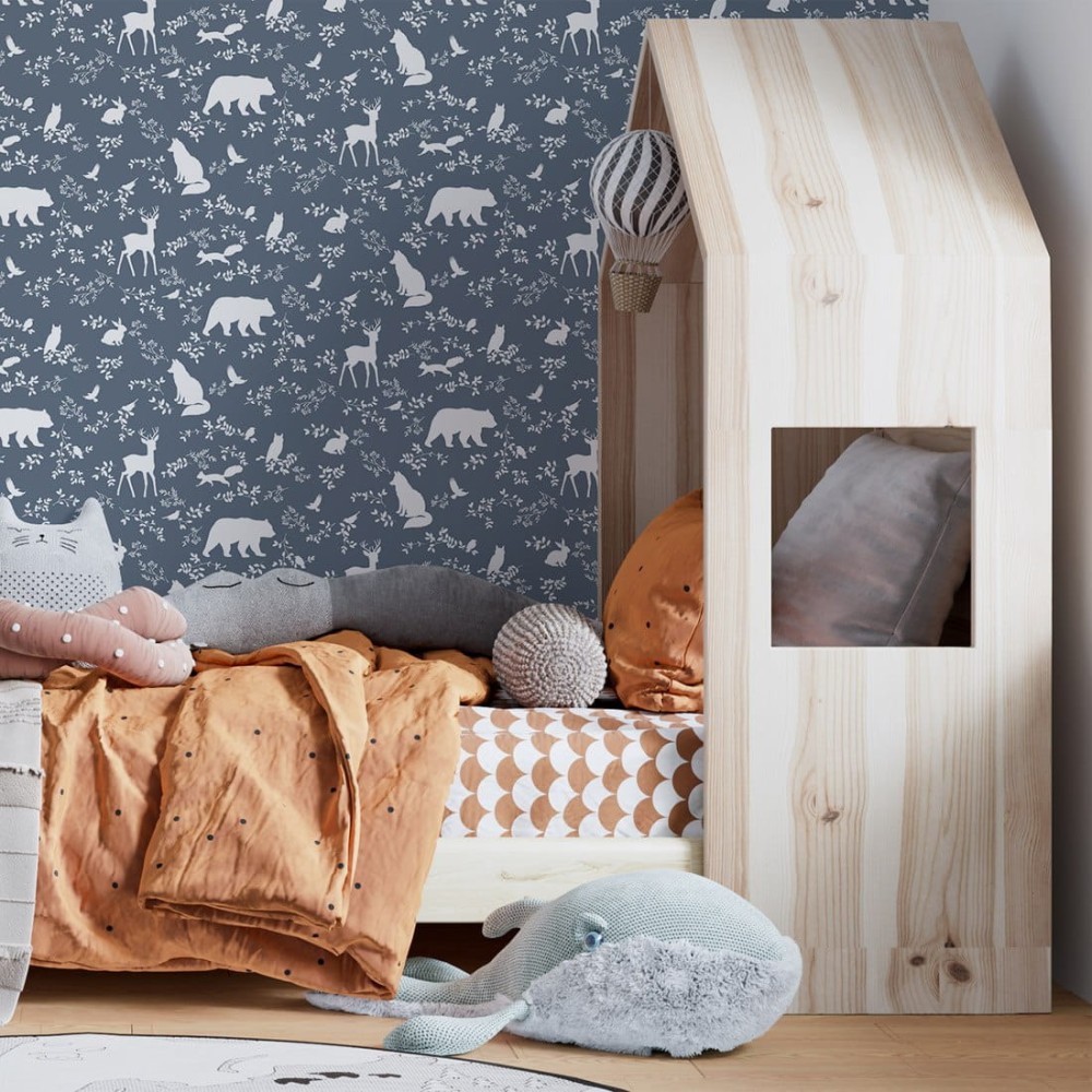 tTapeta, Leśne zwierzęta niebieska 4rooms