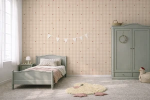 tapeta-w-bezowa-kratke-i-serduszka-4rooms.webp