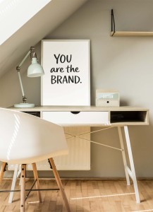 Plakat motto, You are the Brand 4rooms