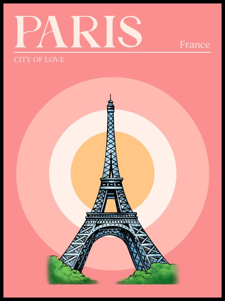 Plakat Paris – Wieża Eiffla | City of Love | 4rooms