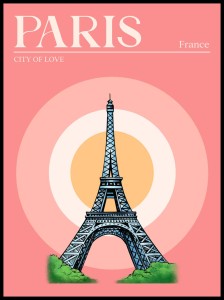 Plakat Paris – Wieża Eiffla | City of Love | 4rooms