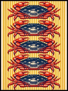 Plakat Kraby Retro | Kitchen Art | Dekoracja do Kuchni | 4rooms