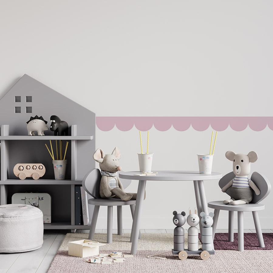 Imitacja Lamperii – Naklejka Ścienna Dekoracyjna malinowa | 4rooms